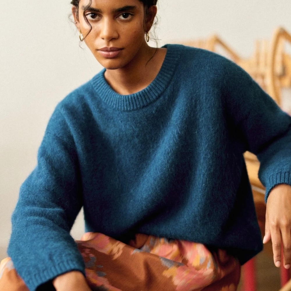 Sézane Amiel Jumper NWT - peacock blue - size small